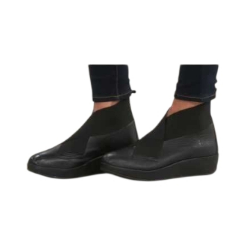FLY London Womens Lace Free Platform Leather Booties Size 38